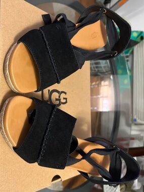 Ugg suede ankle wrap sandals